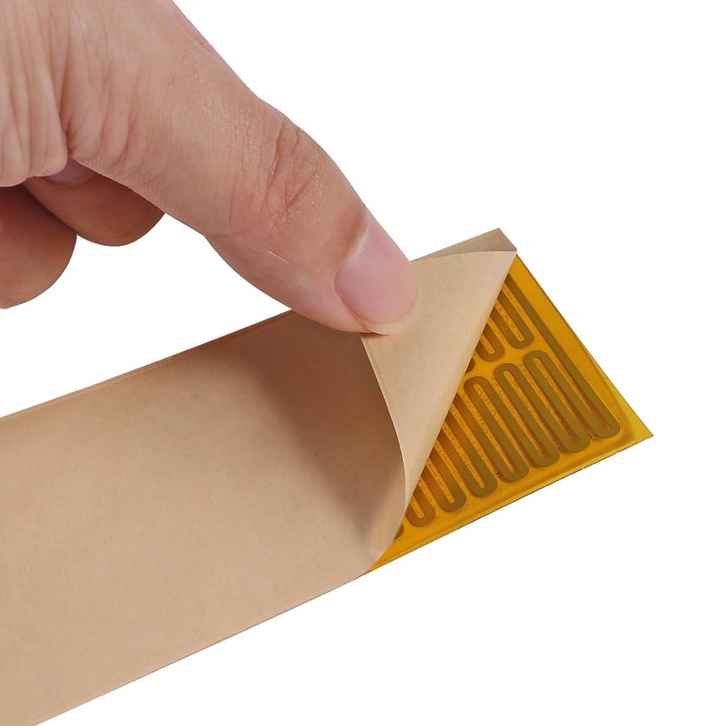 ALMOCN 6PCS Film Heater Plate 12V 7W Self-Adhesive Flexible Polyimide Heater Plate PI Heating Film with Cord 150mm, 25 x 50mm - Image 4